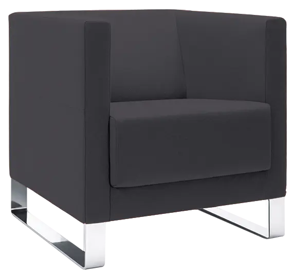 VELA - 1V, křeslo, koženka SL 18 - koženka černá